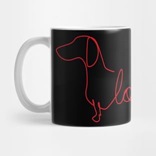 Dachshund Love Art Sketch Mug